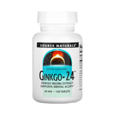 Source Naturals, Ginkgo-24, 40 Mg, 120 Tablets