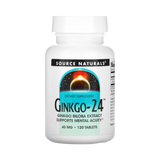 Source Naturals, Ginkgo-24, 40 Mg, 120 Tablets