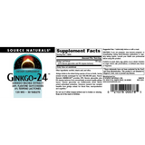 Source Naturals, Ginkgo-24, 120 Mg, 30 Tablets
