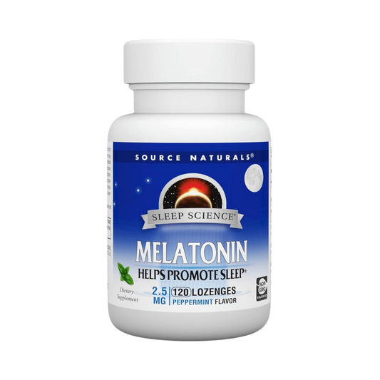Source Naturals, Sleep Science, Melatonin, Peppermint, 2.5 Mg, 120 Lozenges