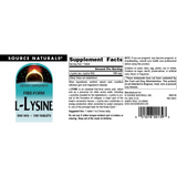 Source Naturals, L-Lysine, 500 Mg, 100 Tablets