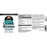 Source Naturals, Calcium & Magnesium, 100 Tablets