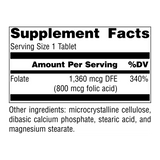 Source Naturals, Folic Acid 800 Mcg, 500 Tablets