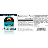Source Naturals, Acetyl L-Carnitine, 500 Mg, 30 Tablets