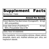 Source Naturals, Pycnogenol and Grape Seed Extract, 100 Mg, 30 Tablets
