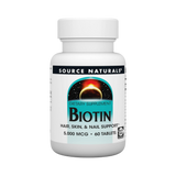 Source Naturals, Biotin, 5000 Mcg, 60 Tablets