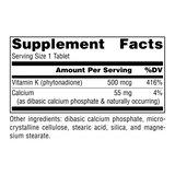 Source Naturals, Vitamin K, 500 Mcg, 200 Tablets