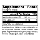 Source Naturals, Acetyl L-Carnitine & Alpha-Lipoic Acid, 650 Mg, 180Tab