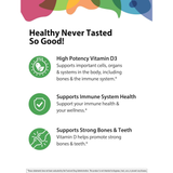 Rainbow Light, High Potency, Vitamin D3 Gummies, 2000 IU, berry, 120 Vegetarian Gummies