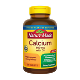 Nature Made, Calcium 600 mg with Vitamin D3, 220 Tablets