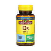 Nature Made, Vitamin D3, 50 mcg (2,000 IU), 90 Softgels