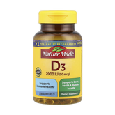 Nature Made, Vitamin D3, 50 mcg (2,000 IU), 250 Softgels