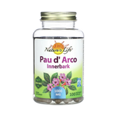 Nature's Life, Pau d' Arco Innerbark, 1000 Mg, 100 Vegetarian Capsules