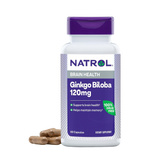Natrol, Brain Health, Ginkgo Biloba, 120mg, 60 Capsules