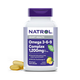 Natrol, Omega 3-6-9 Complex, Lemon Flavor 1,200 Mg, 90 Softgels
