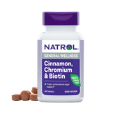 Natrol, Cinnamon, Chromium & Biotin, 60 Tablets