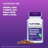 Natrol, Cinnamon, Chromium & Biotin, 60 Tablets