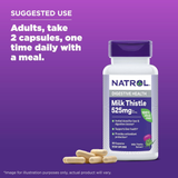 Natrol, Milk Thistle Advantage, 525 mg, 60 Veggie Capsules