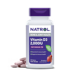 Natrol, Vitamin D3, Bone & Joint Health, Strawberry , 2,000 IU, 90 Tablets