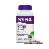 Natrol, 5-HTP, Fast Dissolve, Extra Strength, Wild Berry , 100 mg, 30 Tablets