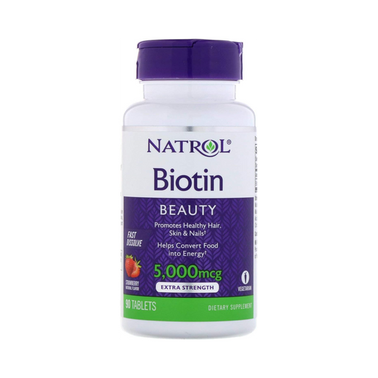 Natrol, Biotin 5000 Mcg, Fast Dissolve, 90 Tablets