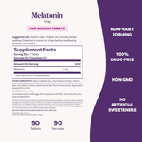 Natrol, Melatonin, Fast Dissolve, Strawberry, 1 mg, 90 Tablets