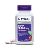 Natrol, Biotin, Fast Dissolve, Maximum Strength, Strawberry, 10,000 mcg, 60 Tablets