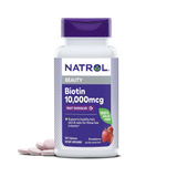 Natrol, Biotin, Fast Dissolve, Maximum Strength, Strawberry, 10,000 mcg, 60 Tablets