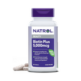 Natrol, Biotin Plus, Extra Strength, 5,000 mcg, 60 Tablets
