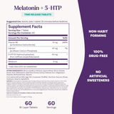 Natrol, Melatonin + 5-HTP, Advanced, Time Release, 60 Tablets