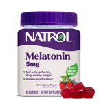 Natrol, Melatonin, Strawberry-Flavored, 5mg, 90 Gummies