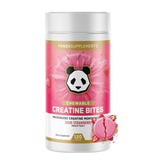 Panda Supplements, Creatine Bites, Sour Strawberry, 120 Tablets