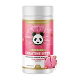 Panda Supplements, Creatine Bites, Sour Strawberry, 120 Tablets