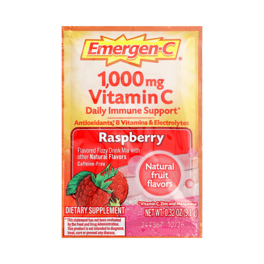 Emergen-C, Vitamin C, Raspberry, 30 Packets, 0.32 Oz