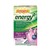Emergen-C Energy+, With B Vitamins, Vitamin C And Natural Caffeine From Green Tea (Blueberry Acai Flavor) ,Pack of 18