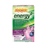 Emergen-C Energy+, With B Vitamins, Vitamin C And Natural Caffeine From Green Tea (Blueberry Acai Flavor) ,Pack of 18
