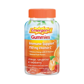 Emergen-C, 750 Mg Vitamin C Gummies for Adults, Immunity Gummies with B Vitamins, Orange, Tangerine and Raspberry Flavors, 45 Count