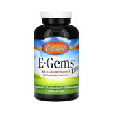 Carlson, E-Gems Elite, Vitamin E with Tocopherols & Tocotrienols, 268 Mg, 240 Soft Gels