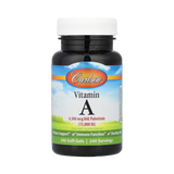 Carlson, Vitamin A, 4,500 Mcg RAE (15,000 IU), 240 Soft Gels
