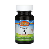 Carlson, Vitamin A, 3000 Mcg RAE (10,000 IU), 100 Soft Gels