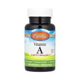 Carlson, Vitamin A, 7,500 mcg RAE (25,000 IU), 100 Soft Gels
