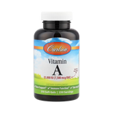 Carlson, Vitamin A, 7,500 Mcg RAE (25,000 IU), 250 Soft Gels