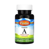 Carlson, Vitamin A, 7,500 Mcg RAE (2,5000 IU), 100 Soft Gels