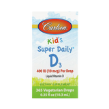 Carlson, Kids Super Daily D3, 10 Mcg (400 IU), 0.35 Fl Oz