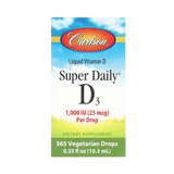 Carlson, Super Daily D3, 25 Mcg (1,000 IU), 0.35 Fl Oz