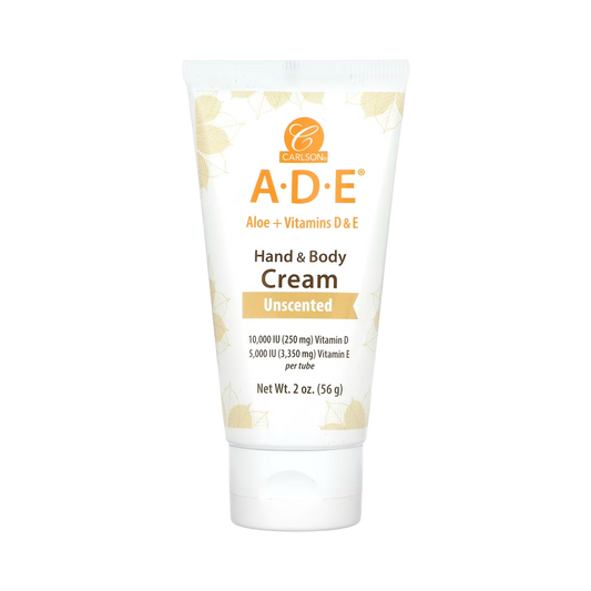 Carlson, A-D-E Hand & Body Cream, Unscented, 2 Oz