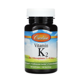 Carlson, Vitamin K2, MK-7, 45 Mcg, 90 Soft Gels