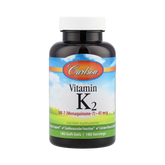Carlson, Vitamin K2, MK-7 (Menaquinone-7), 45 Mcg, 180 Soft Gels