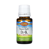 Carlson, Super Daily D3 + K2, 50 mcg (2,000 IU) & 45 Mcg, 0.086 Fl Oz