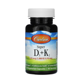 Carlson, Super D3 + K2, 45 Vegetarian Capsules